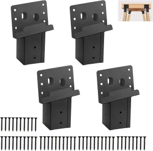 4 Pcs Outdoor 4"x4" Compound Angle Brackets,Deer Stand Brackets for Deer Stand, Hunting Blinds and Tree Houses