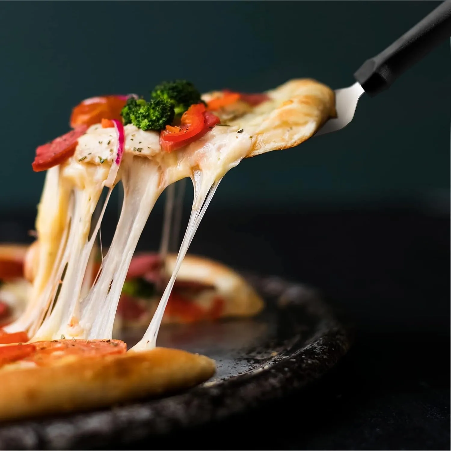 40 Pcs Pizza Spatula Pie Server Stainless Steel Cake Serving Spatula Non Slip Easy to Grip Baking Triangular Spade Plastic Handle Shovel for Desserts Pizza Pie Cake Biscuit