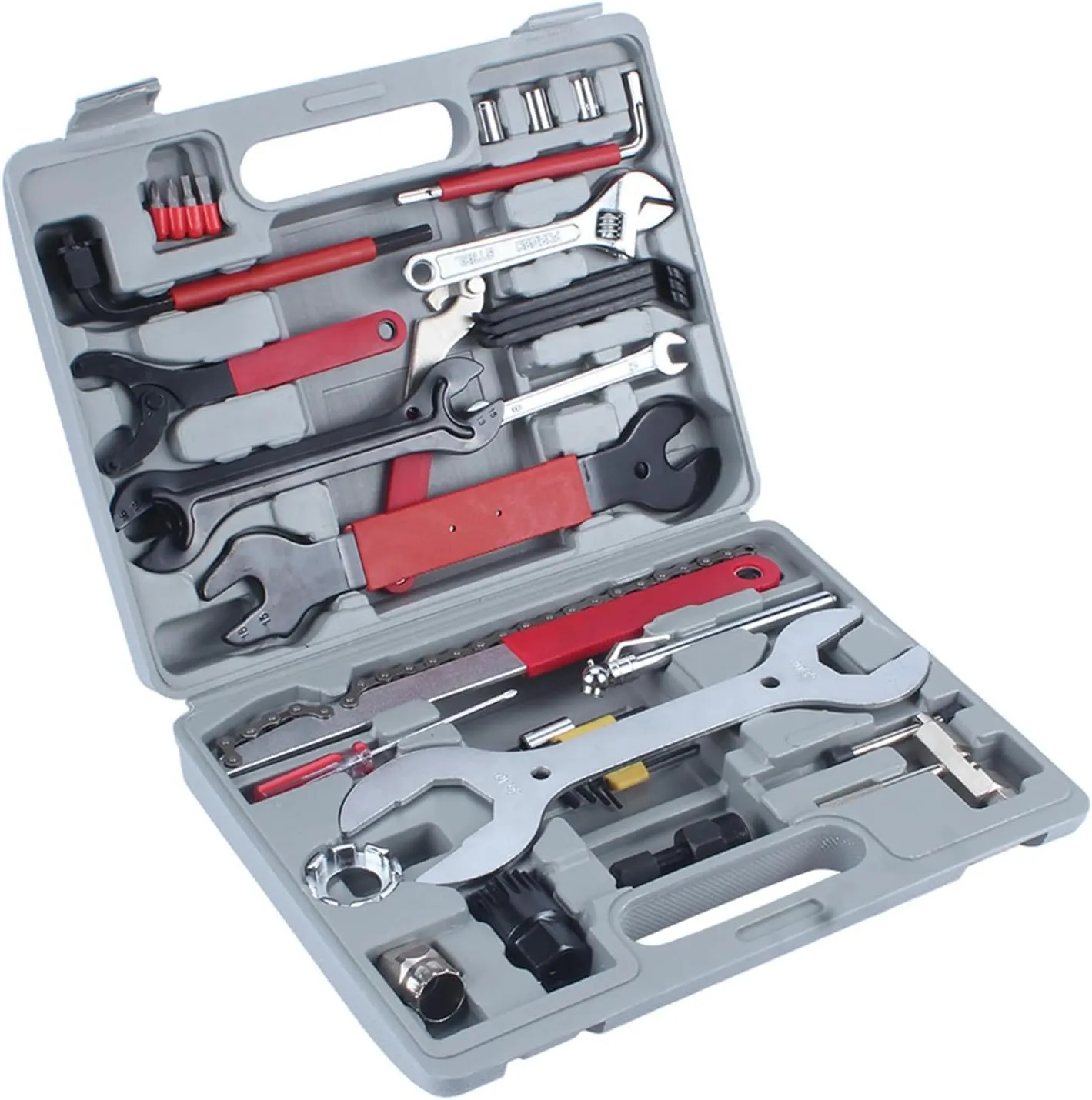 44pcs Bicycle Repair Multi Tools Kit Set Mountain Bike Cycle Puncture Tyre Pump
