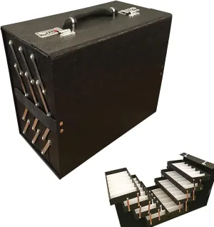 48 Pairs Sunglass Eyewear Eye Wear Display Tray Case Stand Suitcase Key Lock PU Leather Great for Watches and Jewelry
