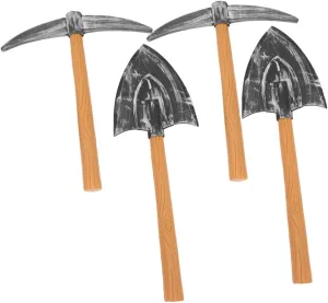 4pcs Dwarf Shovel Props Foam Shovel for Halloween Costumes Stage Performances Party Decorations