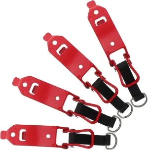 4Pcs Heavy Duty Shovel Clamp Holder Kit for Car Roof Rack Durable Mounting Brackets with Straps for Truck Accessories and Firefighting Gear