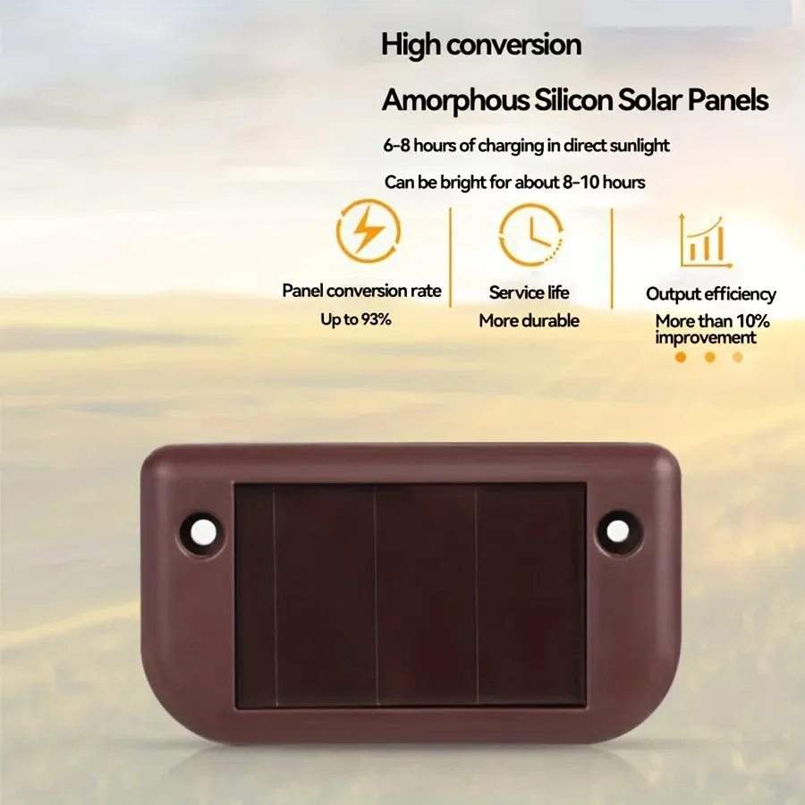 4PCs Solar Step Warm Light – Outdoor Waterproof Fence & Stair Lamp