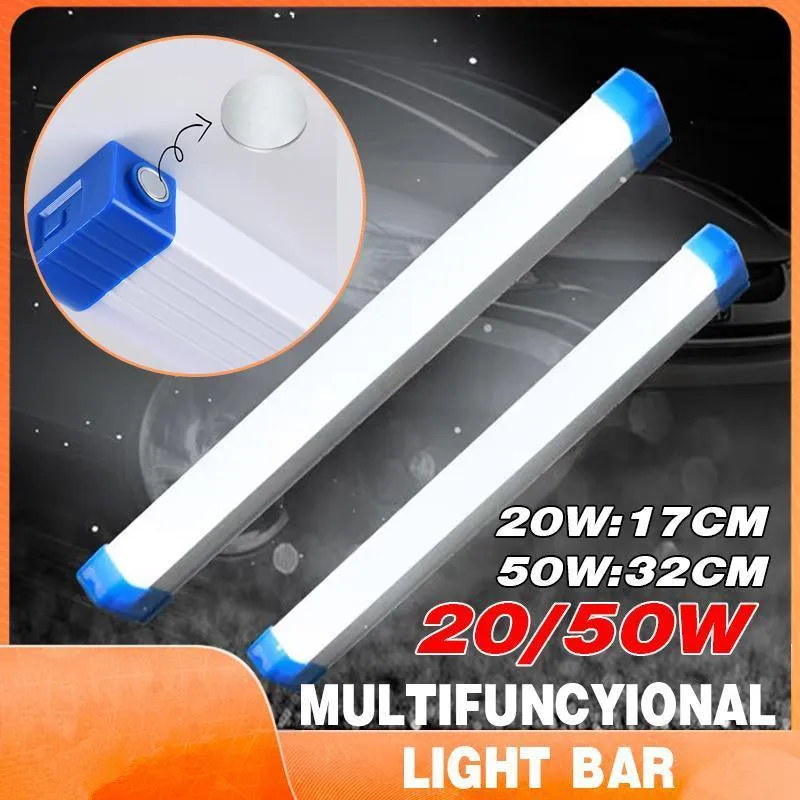 50W Portable Lantern LED Camping Light Lighting Stick Rechargeable Magnetic Bar