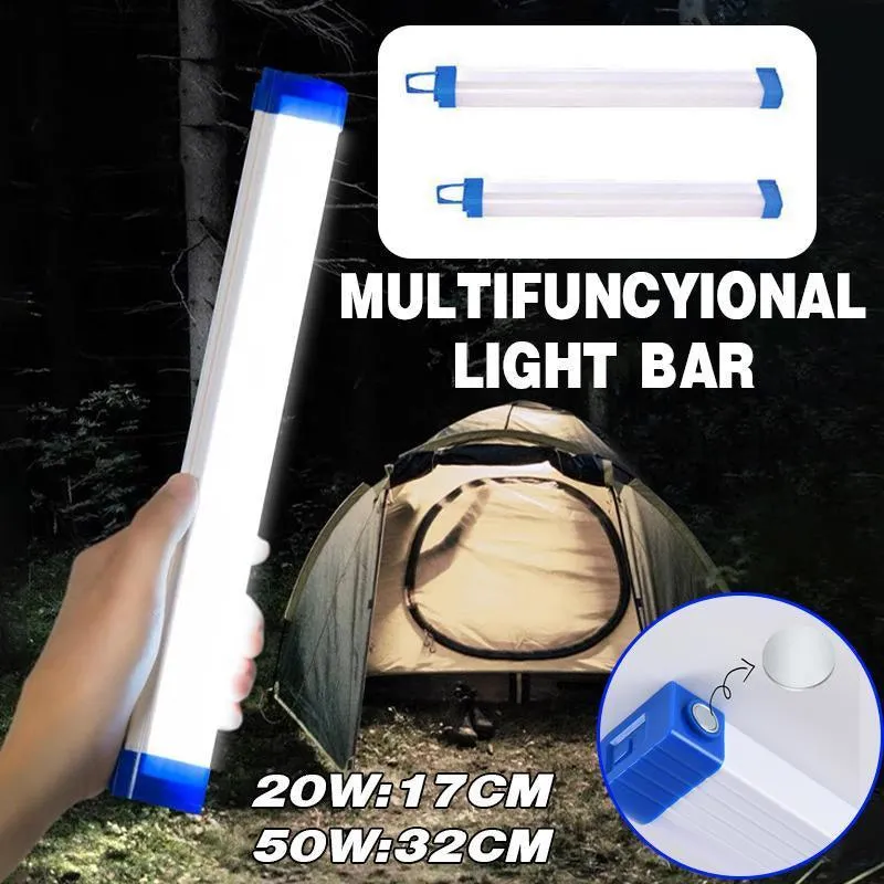 50W Portable Lantern LED Camping Light Lighting Stick Rechargeable Magnetic Bar