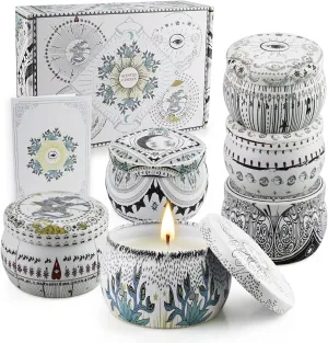 6 Pack Scented Candles Gift Set, Aromatherapy Candles for Home Scented, 200H Long Lasting Soy Wax Candle Gifts for Women, Ideal for Birthday, Mother's Day, Valentine, Christmas