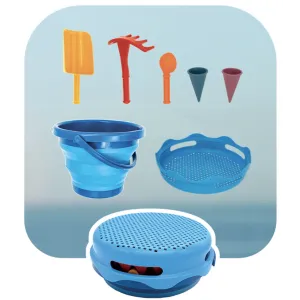 7 in 1 Foldable Sand Set - Red / Blue