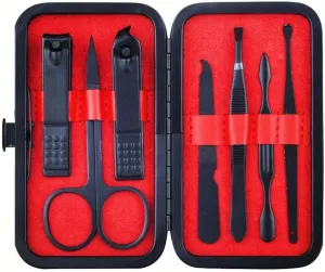 7 Pcs Nail Cutter Pedicure Scissors Set Stainless Steel Eagle Hook Portable Manicure Nail Clipper Tool Set,7,Piece setA