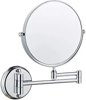 8-inch Two-Sided Wall Mounted Mirror Extending Folding Bathroom Shaving Cosmetic Make Up Mirror- 3X/1X Magnification (Color : #7)