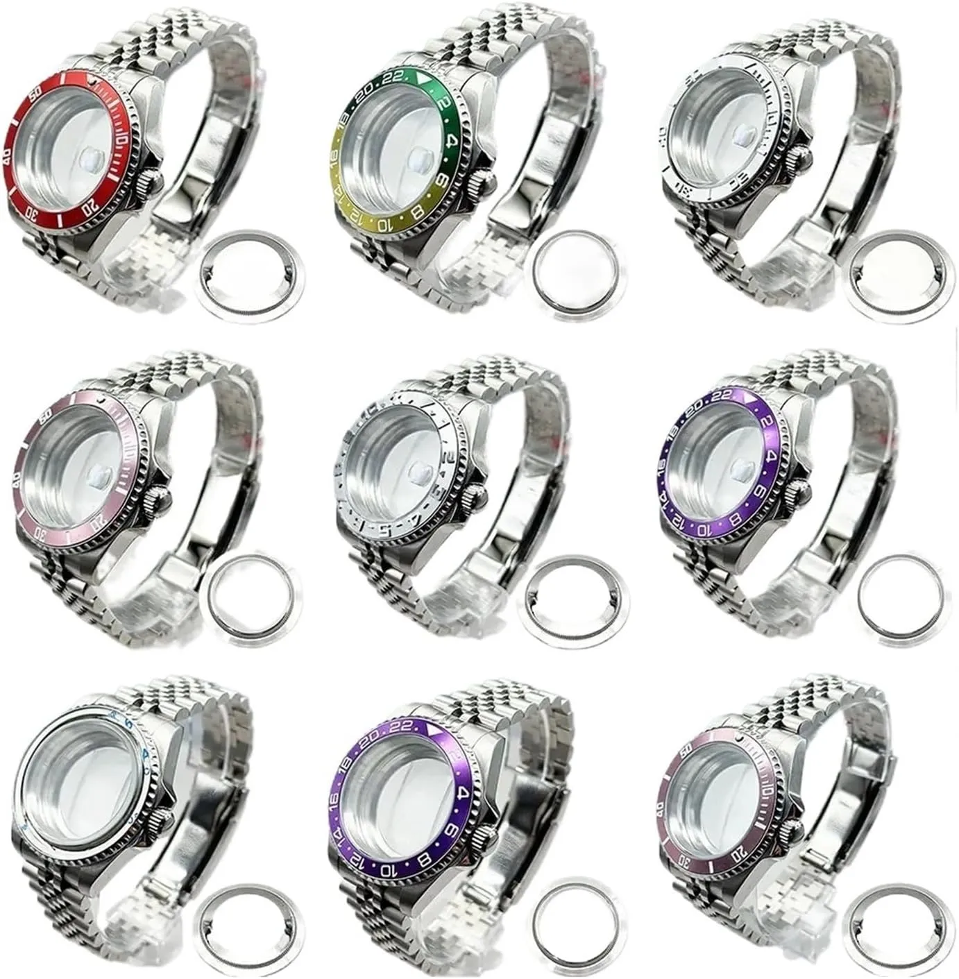 8215 NH34 Case 40MM Strap Sapphire Crystal Waterproof Watch Accessories Suitable For NH35 NH34 Movement 28.5 Dial