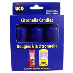 9-Hour Candles, Citronella, Blue, 3pk