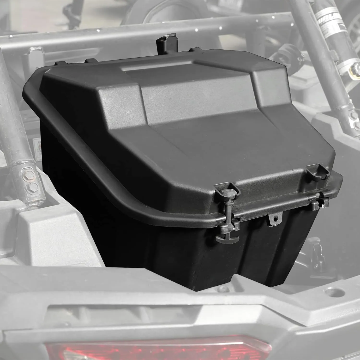 A & UTV PRO Rear Storage Cargo Box for Polaris RZR，Waterproof 69 QT Storage Tool Box with Rubber Latch for Polaris RZR 900/ XP 4 1000/ XP Turbo/RZR Trail 2014-2024 Accessories，Replace OEM # 2881193
