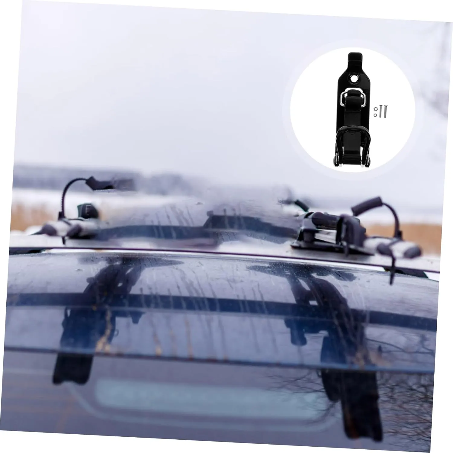 ABOOFAN 1set Metal Shovel Holder Rack Clamp Car Mounting Tool Storage for Roof Racks Sturdy Design Prevents Movement for Vehicle Accessories and Outdoor Use 2pcs