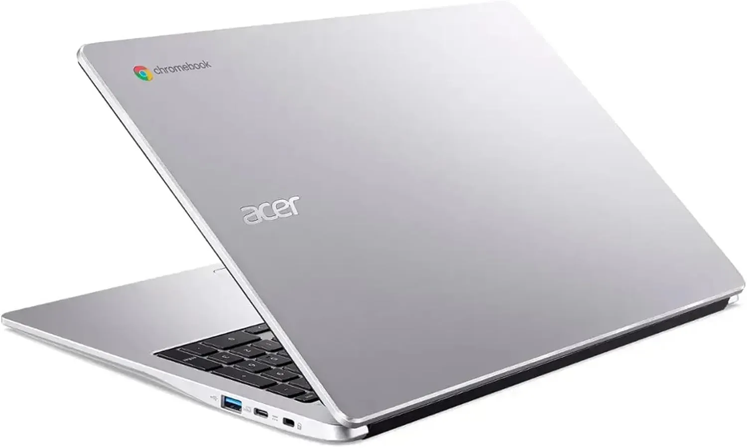 Acer Chromebook 315 with Gemini-AI Chrome OS | 15.6'' HD Display | 4GB RAM|128GB SSD & 128GB Portable SSD| Intel Pentium 4-Core CPU| Webcam | Card Reader| Display Port| Wi-Fi 6| Ultra Light| RK Bundle