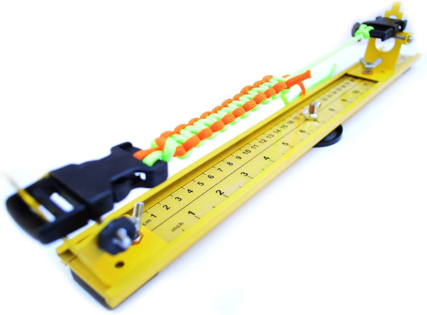 Acid Tactical® 15" Adjustable Paracord Jig - Lightweight Aluminum - for Bracelets, Keychains, & More - Accommodates Any Clasp or Hook