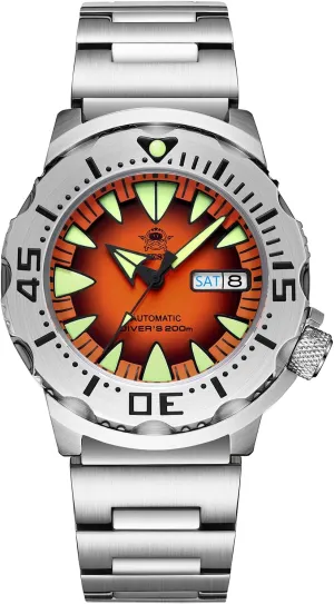ADDIESDIVE Automatic Watches for Men Diver 200 M Waterproof Synthetic Sapphire Analog Mens Wristwatch Satinless Steel