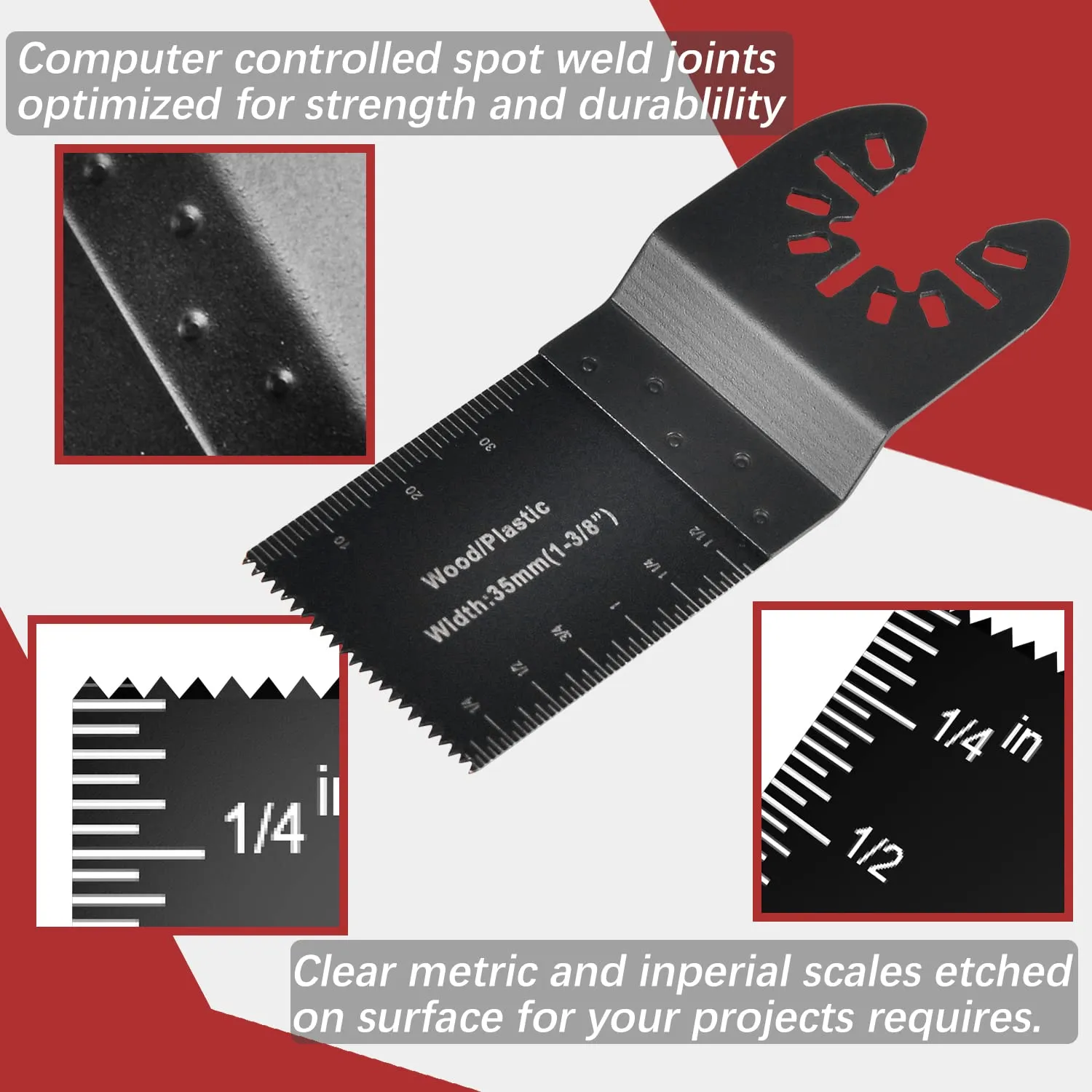Adust 110 Wood Multi Tools Blades Kits Multitool Blades Oscillating Saw Blades Fit Dewalt Tools Ryobi Bosch Ridgid Milwaukee Rockwell Fein Multimaster Craftsman Oscillating Tool Blades (110)
