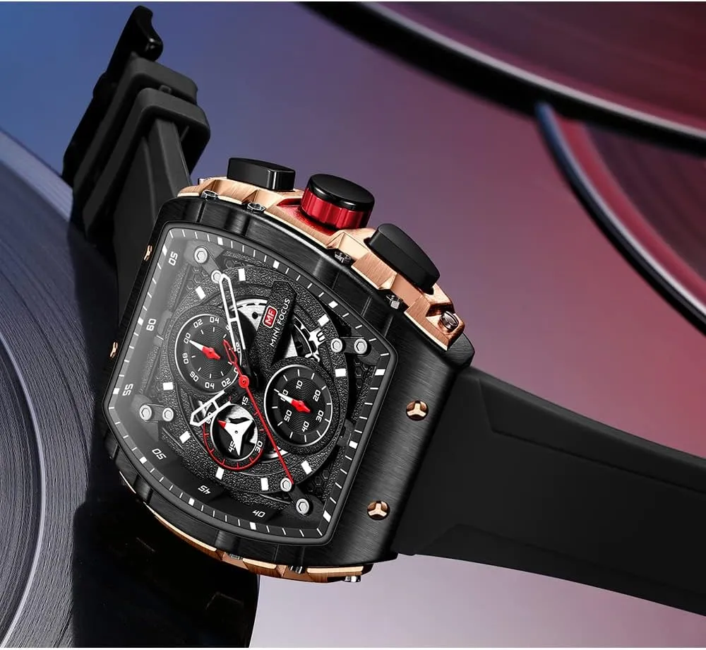 AIMES Watch Wristwatch for Men Fashion Casual Cool Big Dial Watch Luminous Waterproof Sport Analog Quartz Business Mens Watches Silicon Strap Dress Watch