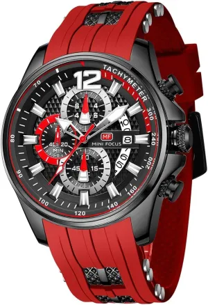 AIMES Watches for Mens Fashion Sports Waterproof Chronograph Watches with Silicone Strap Business Work Wrist Watch Auto Date