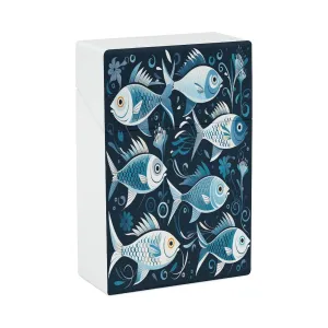 Airtight Cigarette Dry Box，Cartoon Fish Print Printed Waterproof Cigarette Case，Protects Cigarettes from Water, Great for Outdoor Adventures