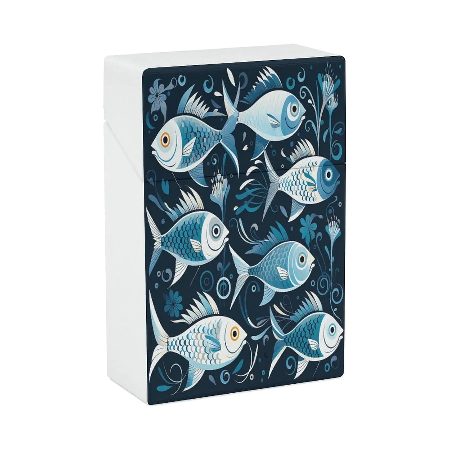 Airtight Cigarette Dry Box，Cartoon Fish Print Printed Waterproof Cigarette Case，Protects Cigarettes from Water, Great for Outdoor Adventures