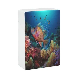 Airtight Cigarette Dry Box，Colorful Fish Printed Waterproof Cigarette Case，Protects Cigarettes from Water, Great for Outdoor Adventures