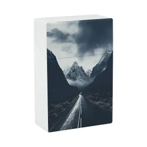 Airtight Cigarette Dry Box，Dark Road to Mountains Printed Waterproof Cigarette Case，Protects Cigarettes from Water, Great for Outdoor Adventures