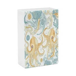 Airtight Cigarette Dry Box，Light Yellow Fish Printed Waterproof Cigarette Case，Protects Cigarettes from Water, Great for Outdoor Adventures