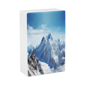 Airtight Cigarette Dry Box，Snow Mountain Scenery Printed Waterproof Cigarette Case，Protects Cigarettes from Water, Great for Outdoor Adventures