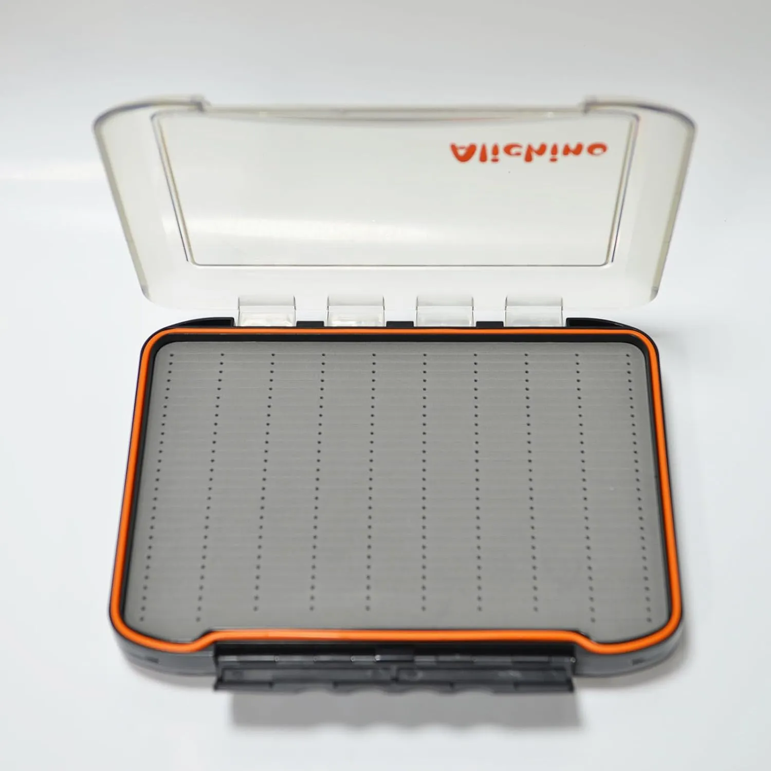Alichino Fly Box for Fly Files Ice Jig Box Two Sided Waterproof Fly Fishing Box for Nymphs and Streamers (Grey Foam Insert C, Extra Large 11.8 * 8.4 * 2.2Inch)