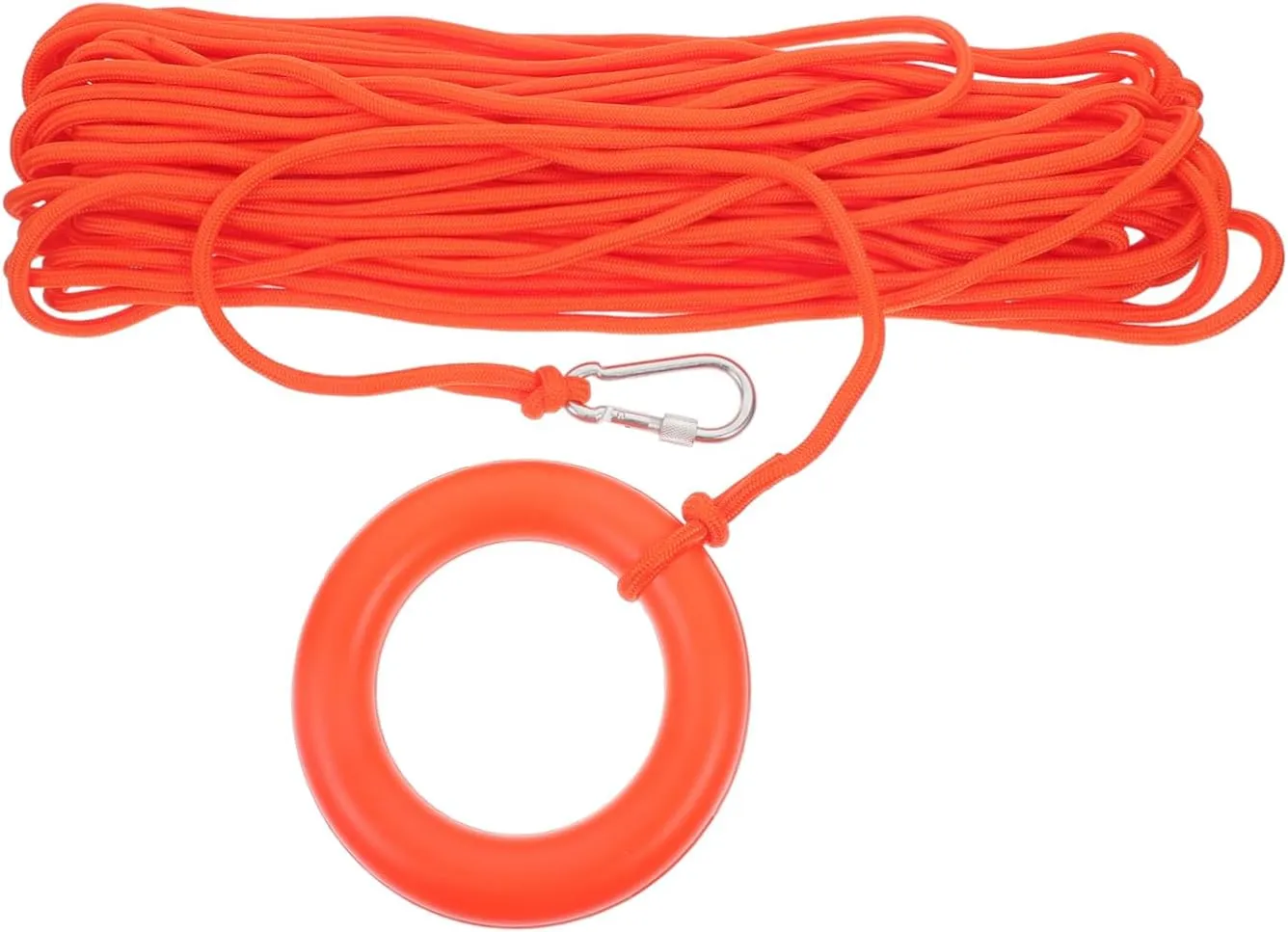 Alipis Heavy Duty Floating Rescue Rope with Throw Ring Approved Safety Belt for Swimming Training Tether for Lakes Rivers Essential Water Safety Tool
