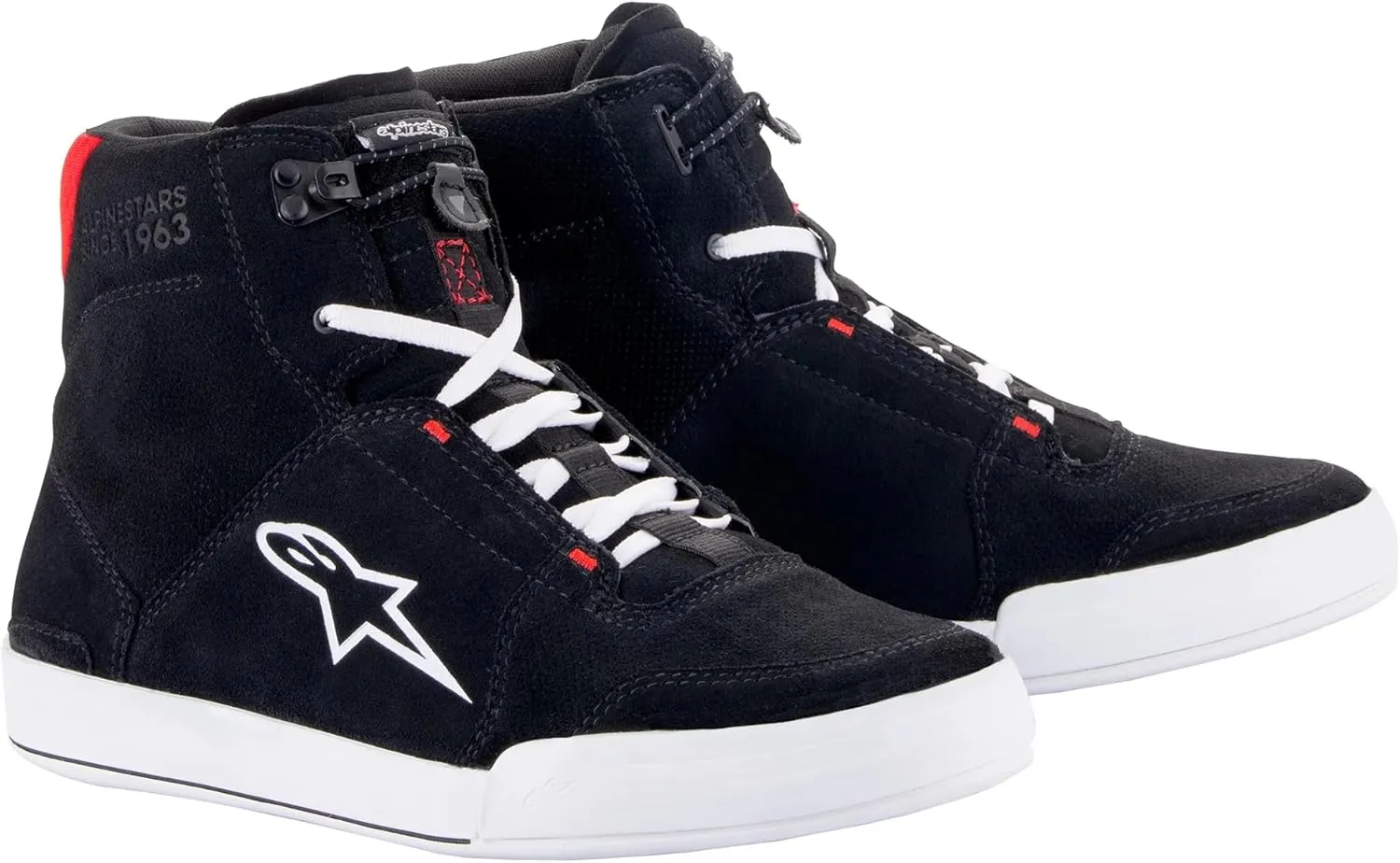 Alpinestars Chrome Mens Motorcycle Riding Shoes Black/White/Bright Red 11.5 USA
