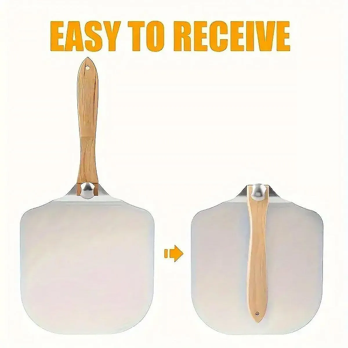 Aluminum Pizza Shovel 12Inch Pizza Transfer Tool with Pizza Cutter and Wheel Set