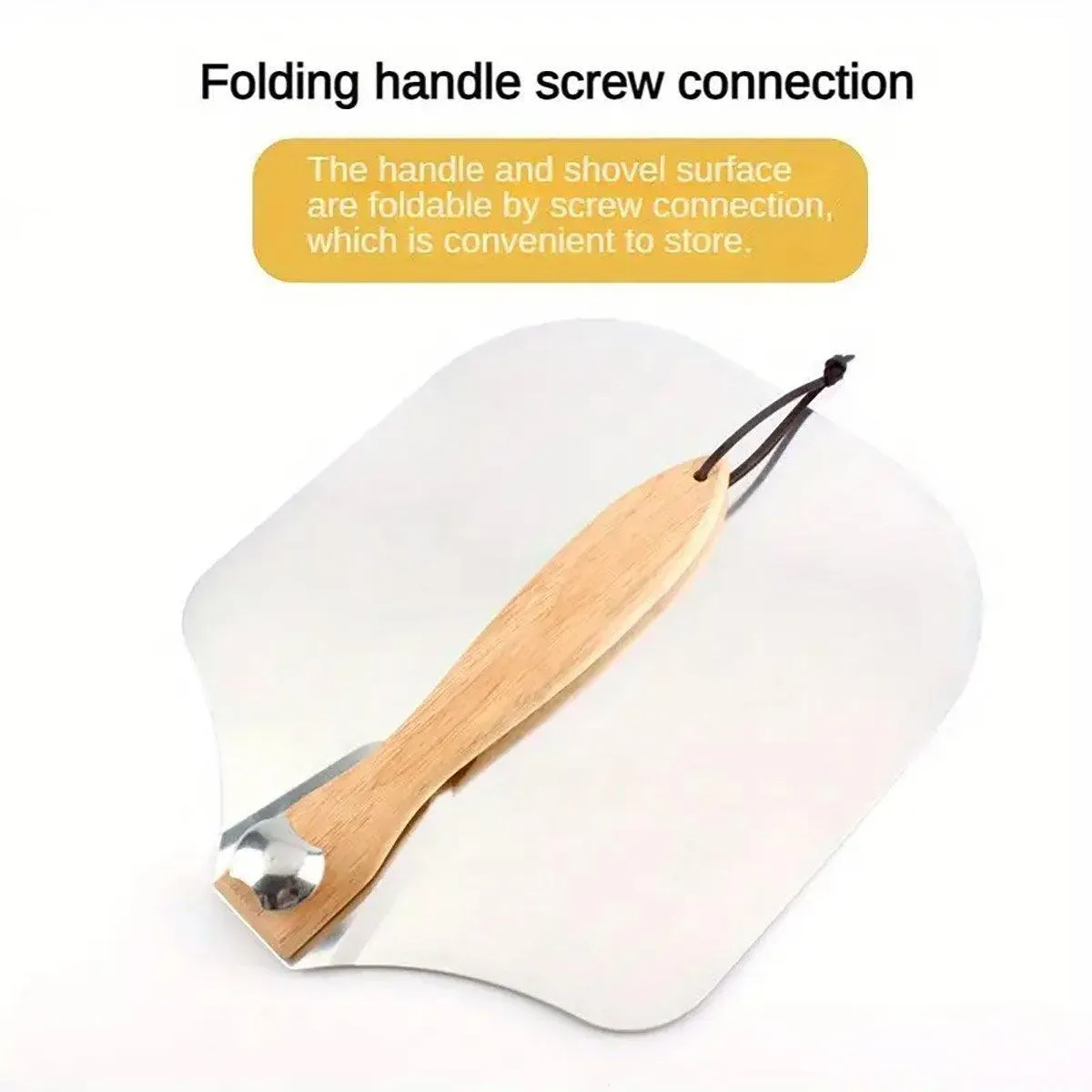 Aluminum Pizza Shovel 12Inch Pizza Transfer Tool with Pizza Cutter and Wheel Set