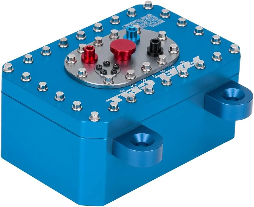 Aluminum Receiver Box 60*40*26mm 1:10 Scale Fuel Tank for RC4WD Trail Finder II Gelande II SCX10 Capra RR10 VS4-10 TRX4 TRX6 TF2 (Blue)