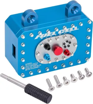 Aluminum Receiver Box 60*40*26mm 1:10 Scale Fuel Tank for RC4WD Trail Finder II Gelande II SCX10 Capra RR10 VS4-10 TRX4 TRX6 TF2 (Blue)