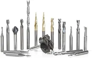 Amana Tool - AMS-176 18-Pc Specialty Multi-Material CNC Router Bit Collection, 1/4" Sh