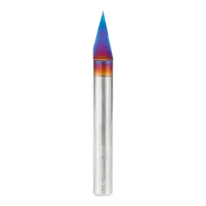 Amana Tool Spektra Extreme Tool Life Coated Solid Carbide Signmaking and Engraving Router Bit, 45771-K, 30 Degree Engraving, 0.005 Tip Width x 1/4 Shank x 2-1/4 Inch Long