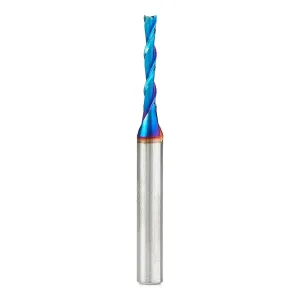 Amana Tool Spektra Extreme Tool Life Coated Solid Carbide Spiral Plunge Router Bit, 46125-K, 1/8 Dia x 13/16 CH x 1/4 Shank 2-1/2 Inch Long Up-Cut