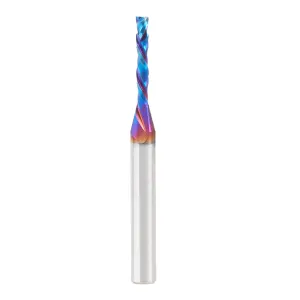 Amana Tool Spektra Extreme Tool Life Solid Carbide CNC Compression Spiral Router Bit 46176-K, 1/8 D x 13/16 CH x 1/4 Shank x 2-1/2 Inch Long