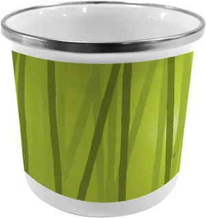Ambesonne Forest Steel Camping Mug, Nature Cartoon Rainforest Wild Jungle with Folkloric Trees Print, Printed Thermal Cup for Camping and Outdoor Activities, Apple Green and Olive Green