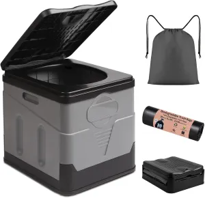 ARCITON PORMYTRIP Portable Toilet Camping Toilets for Car Indoor Outdoor Commode Foldable Travel Potty for Camping,Tent,Hiking,Boating,Long Road Trips,Traffic jam,Home
