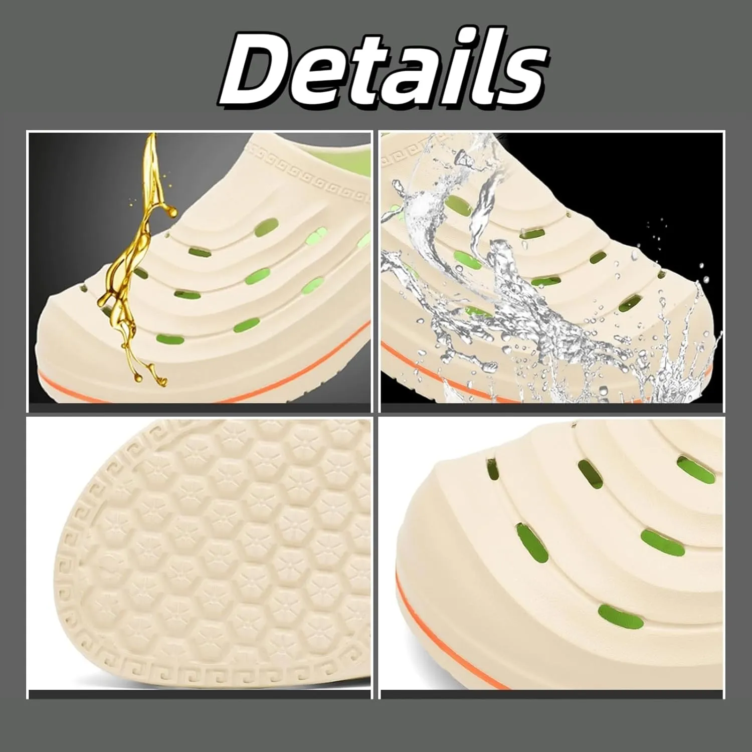 Armadillo Clogs, Armadillo Chef Shoes, Slip Resistant Shoes for Women Men, Comfort Lightweight & Waterproof
