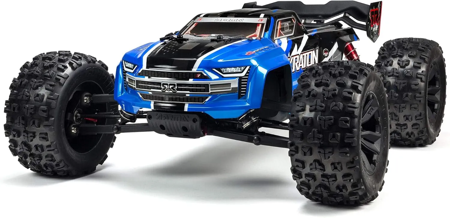 ARRMA RC Truck 1/8 KRATON 6S V5 4WD BLX Speed Monster RC Truck with Spektrum Firma RTR (Transmitter and Receiver Included, Batteries and Charger Required), Blue, ARA8608V5T2