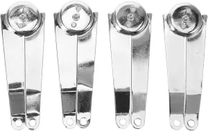 Artibetter 4Pcs Lid Stay Support Hinges for Wooden Boxes Lid Hinge Replacement Lid Support for Cabinets and Chests Smooth Operation Chrome Finish
