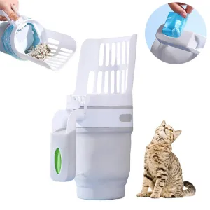 Bagged Cat Litter Scoop, pet Cat Poop Shovel, Cat Litter Trash Can