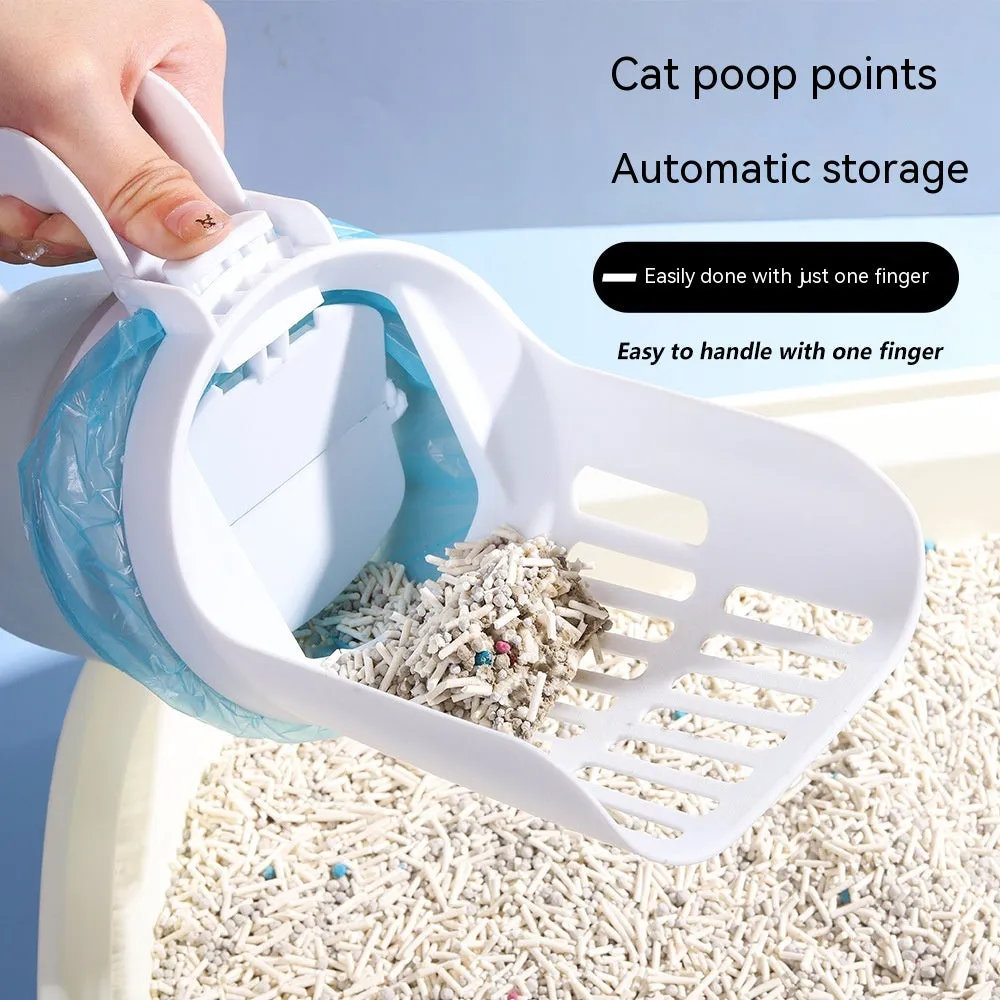 Bagged Cat Litter Scoop, pet Cat Poop Shovel, Cat Litter Trash Can