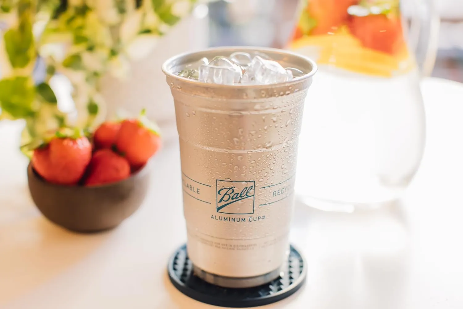 Ball Aluminum Cup Recyclable Party Cups, Ball Logo, 20oz. Cup, 30 Cups Per Pack
