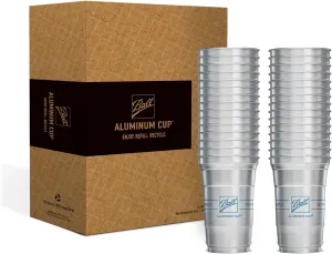 Ball Aluminum Cup Recyclable Party Cups, Ball Logo, 20oz. Cup, 30 Cups Per Pack
