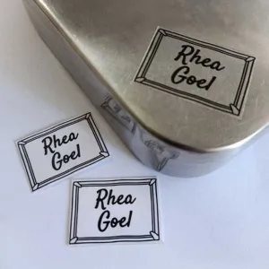 B&W Frame Transparent Labels